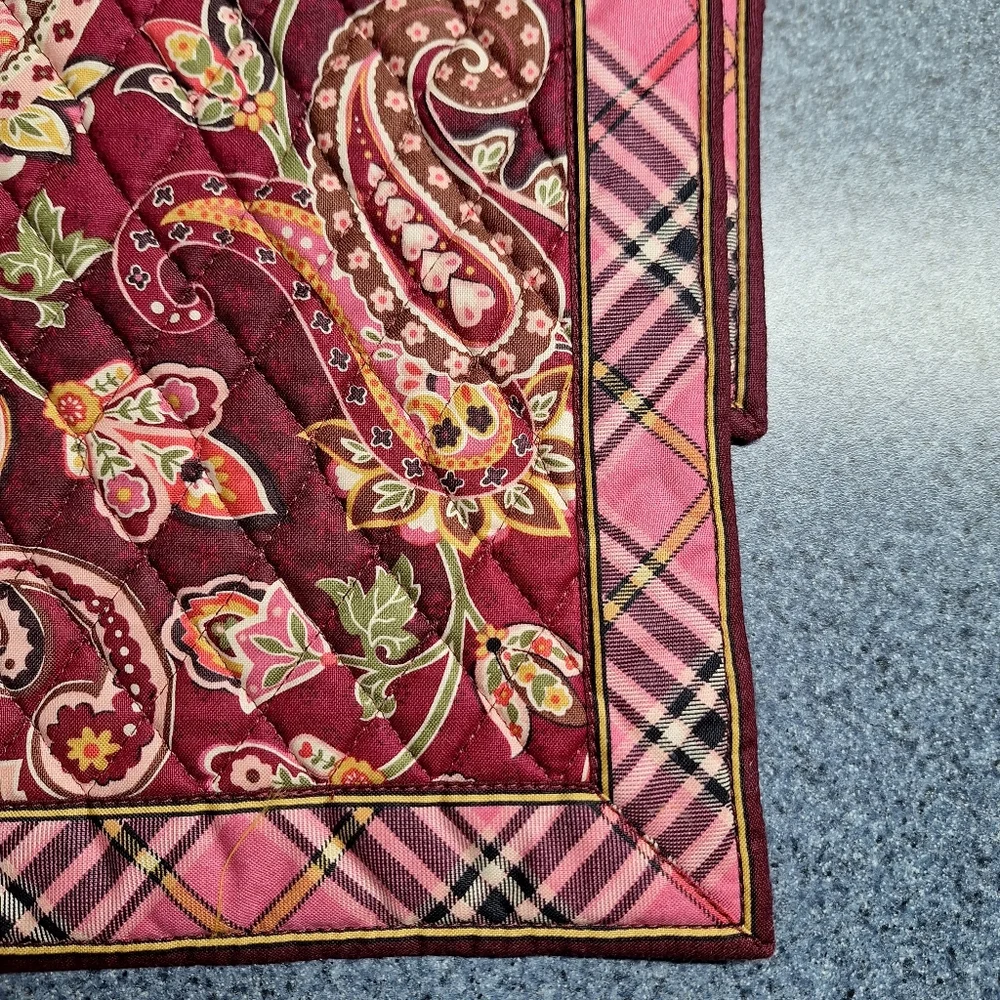 Vera Bradley Reversible Paisley Quilted Placemats Set of 6, Retired Pattern